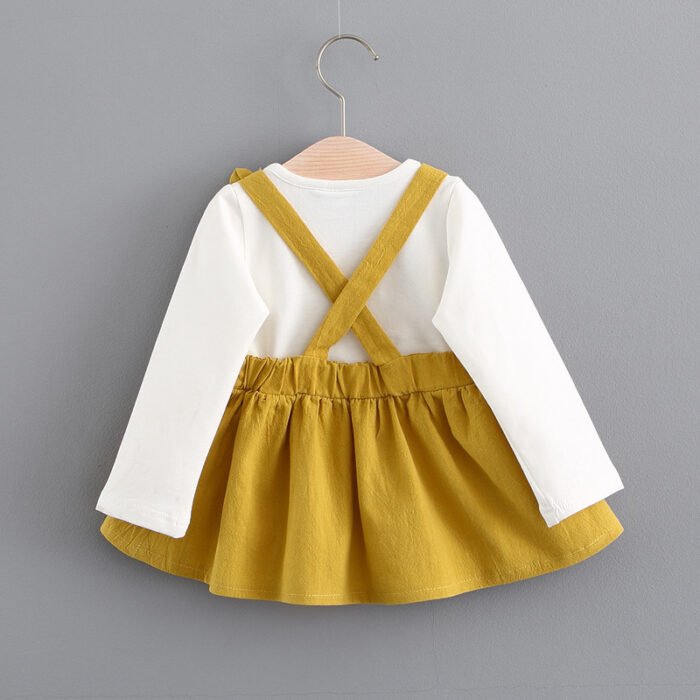 2021 autumn new Korean children's clothing, girls cute rabbit dress, baby baby princess dress 916 - Image 4